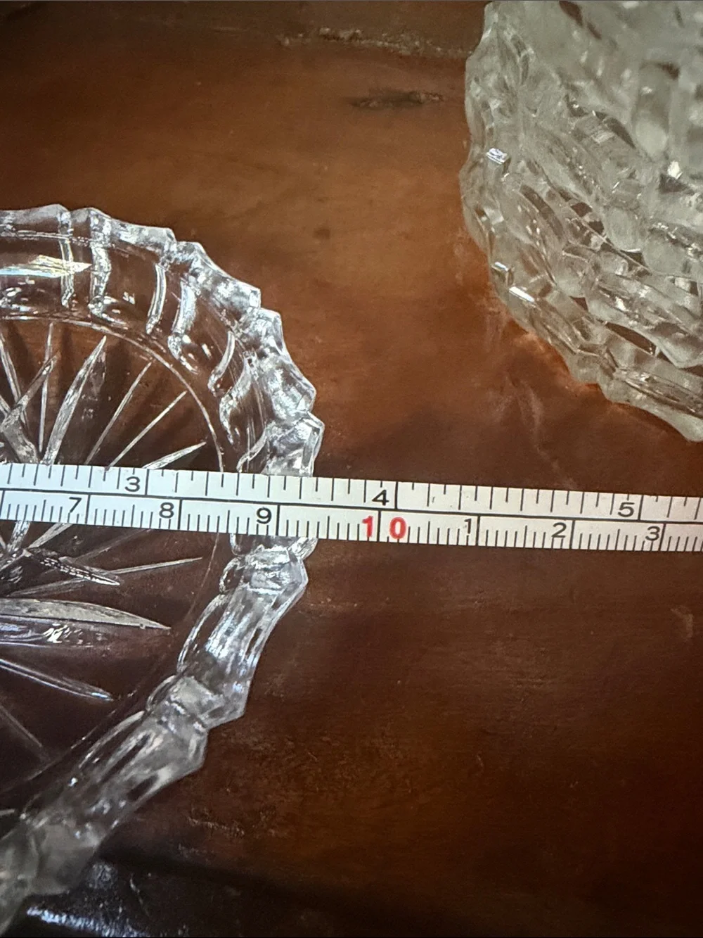 Vintage Set of 11 Bohemian glass coasters pinwheel pattern